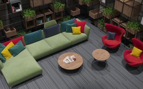 Flex House istirahət zonası