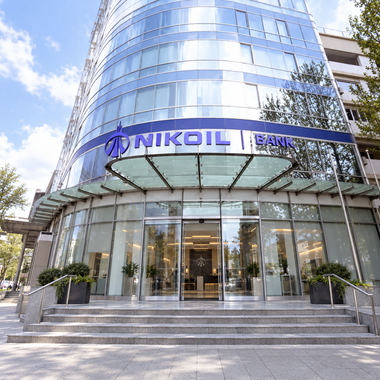 Nikoil Bank binasının əsas girişi