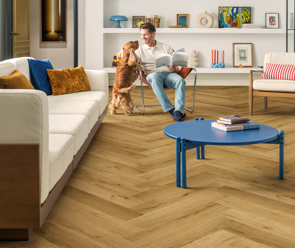 Quick-Step Impressive Design IMD8244 balıq sümüyü naxışlı laminatı